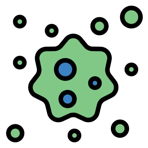 illustration of multiple green mold spores