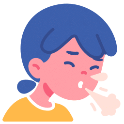 illustration of a person coughing