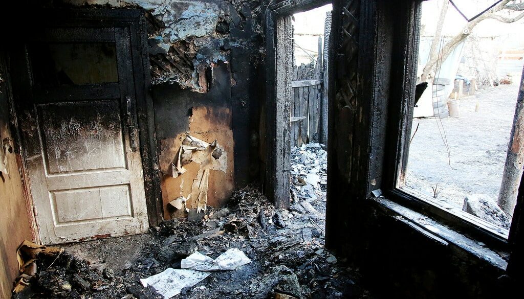 Interior Shot of a Burned Home From a Fire Clean-up