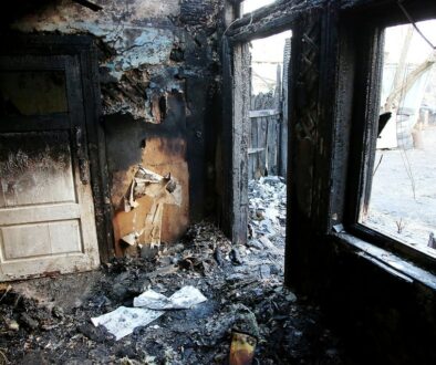 Interior Shot of a Burned Home From a Fire Clean-up